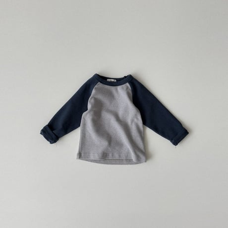 onu/8. peach raglan T-shirt BABY(12M)-XL(6-7Y)