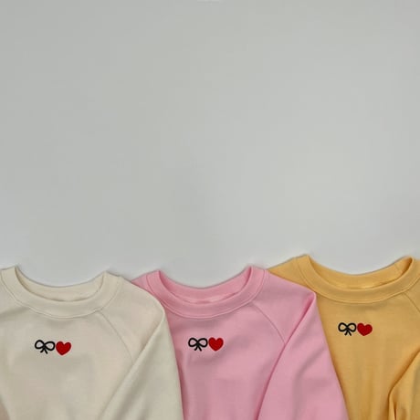 haroharo/36. ribbon heart man-to-man 2XL-4XL
