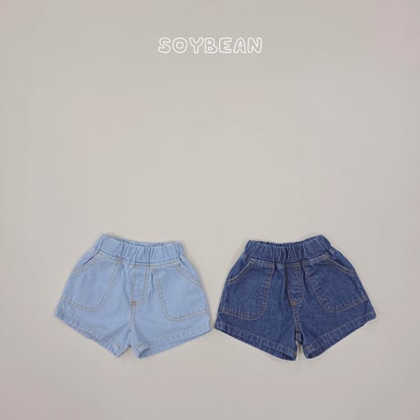 soybean/128. plan ) denim out pocket half pants JS-JM