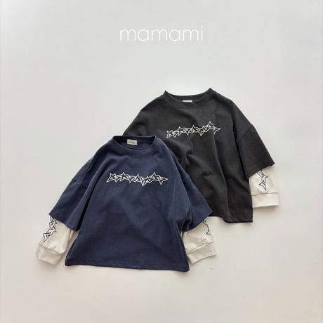 mamami/25. star rayerd T-shirt XS-XL