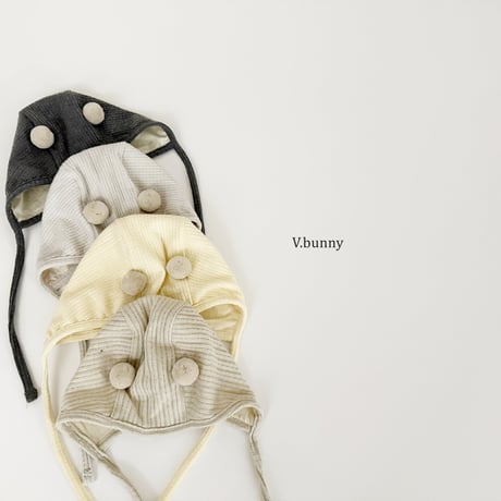 vbunny/59. pompom bonnet hat FREE(43-47CM)