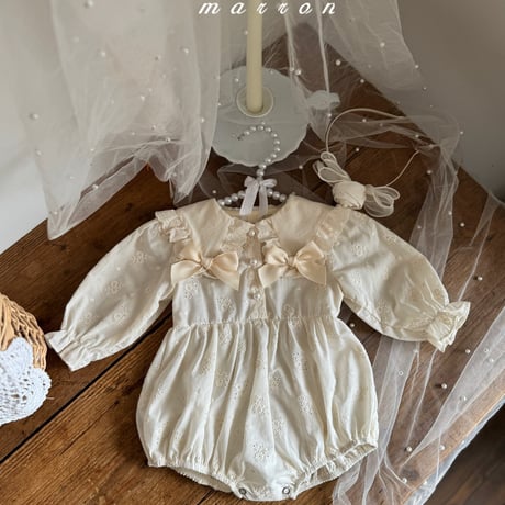 marron/14. peuty ribbon suit 6M-18M