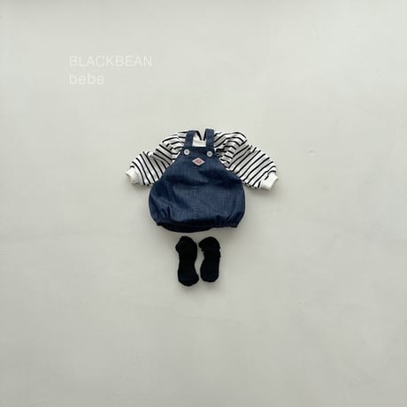 blackbean/15. flax overalls set S-M