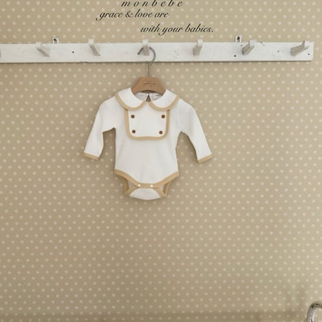 monbebe/38. boy bib waffle suit S(3-6M)-L(12-24M)