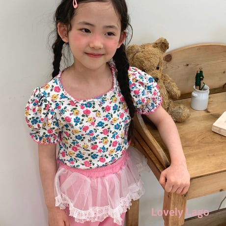 lago/17. ailet flower T-shirt S-JS