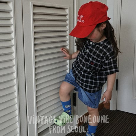 boneoune/92. multi check shirt XS-XL