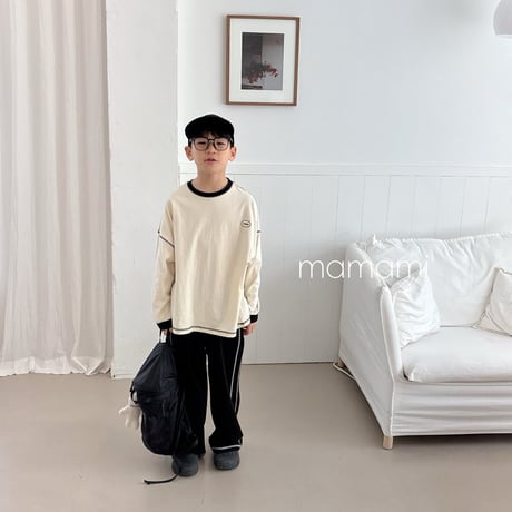 mamami/21. m signiture stitch T-shirt JS-JL