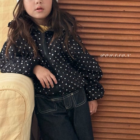 poisson/24. heart embroidery denim S-XL