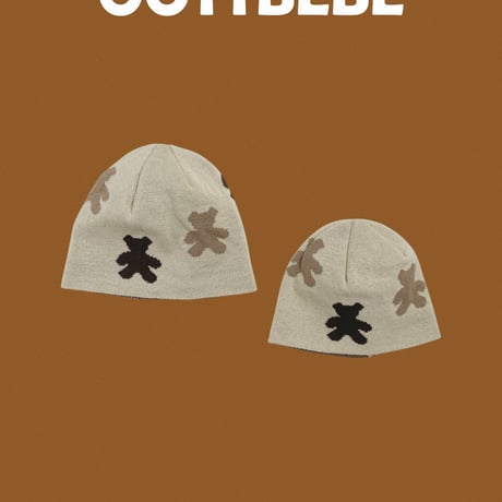 oottbebe/33. bear ( vintage beanie S(1-3Y)-M(4-6Y)