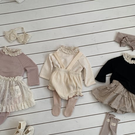 bebeholic/31. clover lace T-shirt S-L
