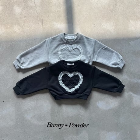 bunnypowder/53. heart man-to-man S-XL