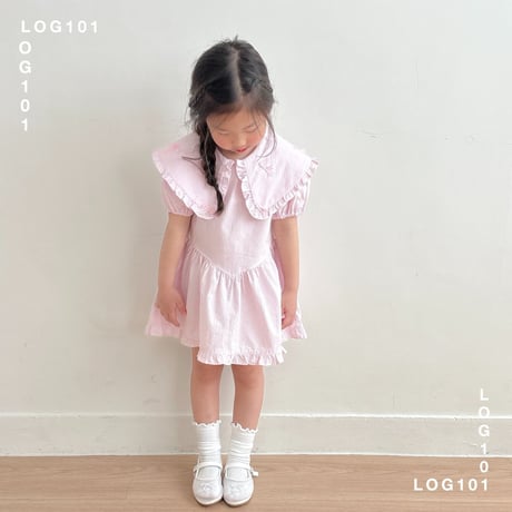 log101/94. ribbon fril one-piece S-XL