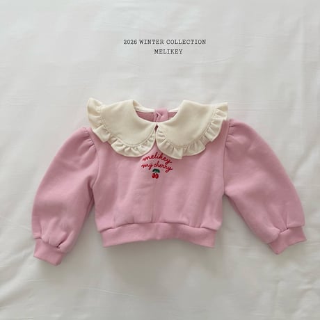 melikey/29. cherry collar man-to-man XS-XL