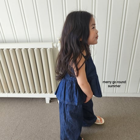 merrygoround/39. denim sleeveless XS-2XL