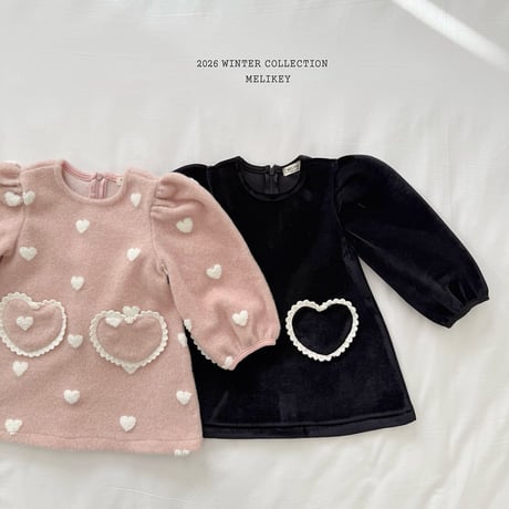 melikey/90. heart one-piece JS-JM