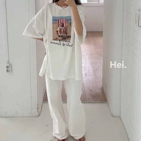hei/10. beach T-shirt MOM
