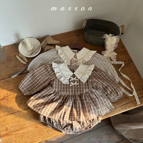 marron/52. check suit 6M-18M