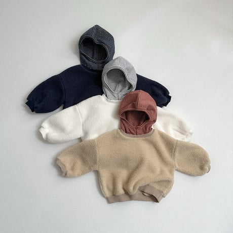 minirobe/4. Boa fleece hooded sweatshirt S-XL