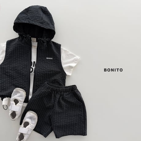 bonito/78. high vest zip-up set 12M-XL