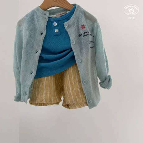 gou/146. B- linen half pants 2(6-12M)-3(12-18M)
