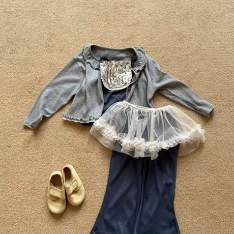 aiai/26. pony fril cotton cardigan ( sleeveless set) 90-130