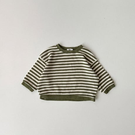 onu/18. waffle man-to-man BABY(12M)-XL(6-7Y)