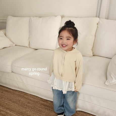 merrygoround/39. span fril T-shirt XS-2XL