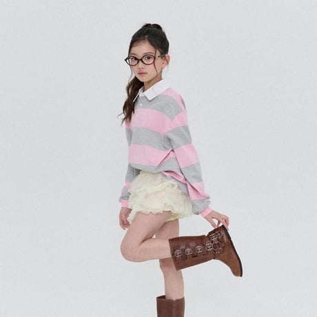 forkchips/30. pastel shirts collar T-shirt JS-JXL