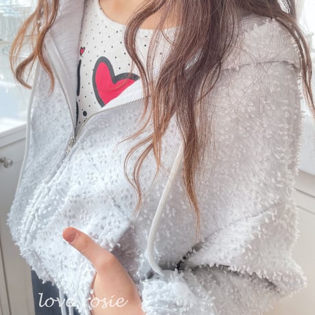 loverosie/11. popcorn hood short zipup 3XL