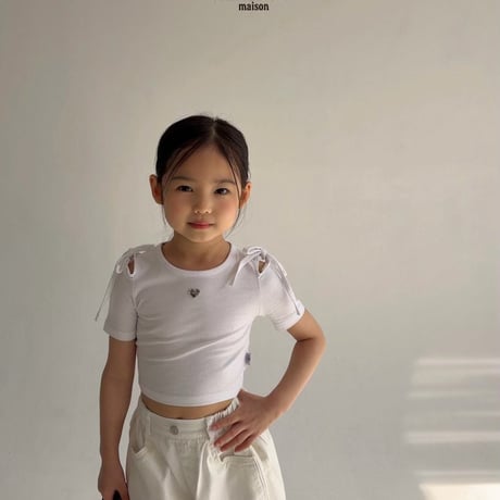 saintdoll/23. shoulder open T-shirt S-XL