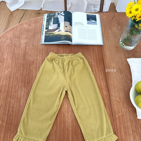 ohho/17. soft corduroy fril pants S-2XL