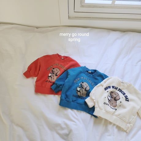 merrygoround/38. friend man-to-man XS-2XL