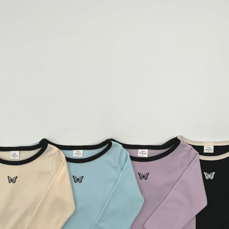 haroharo/18. butterfly two color T-shirt 2XL-4XL