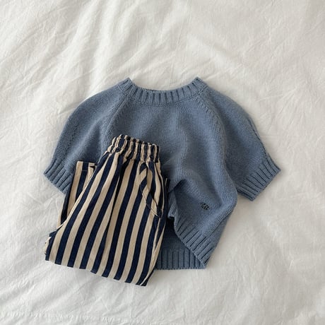 minirobe/10. emblem 3/4 Sleeve Knit  S-XL