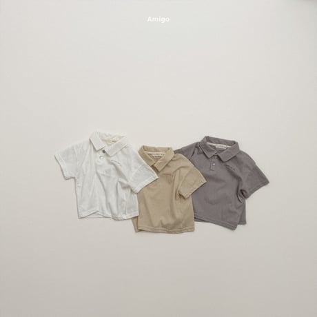 amigo/38. snow flower collar T-shirt XS-XL