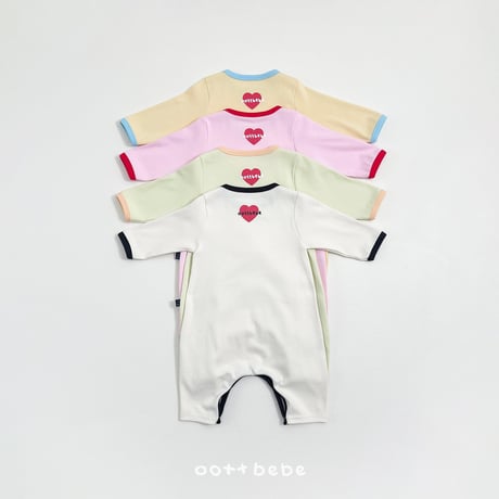 oottbebe/3. modal heart suit + rabbit bonnet set S(0-6M)-M(6-12M)