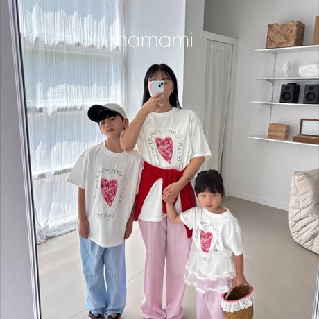 mamami/43. drawing heart T-shirt ADULT