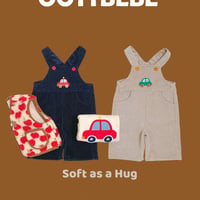 oottbebe/43. kids auto denim ( velloa gimo ) overalls XS(0-1Y)-XL(4-5Y)