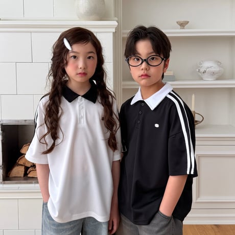 matilda/40. Airy two line collar T-shirt 15-19