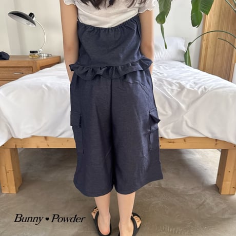 bunnypowder/214. denim cargo bermuda pants S-XL