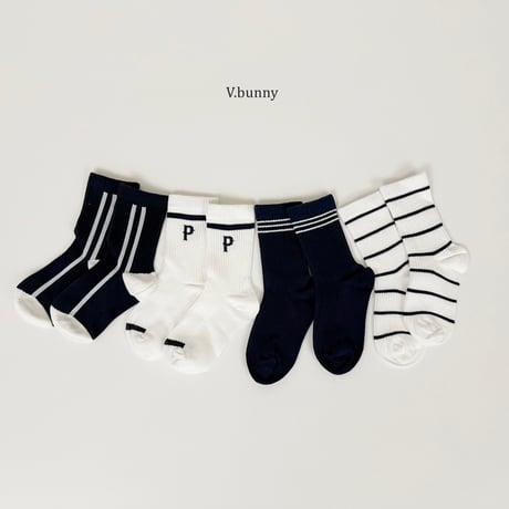 vbunny/13. line socks set M(130-150)-XL(180-210)