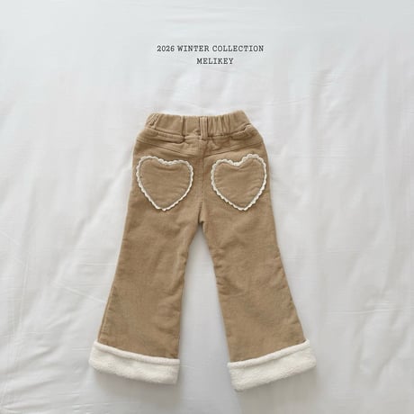 melikey/49. corduroy heart boots cut XS-XL
