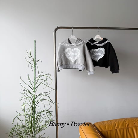 bunnypowder/80. hood man-to-man S-XL