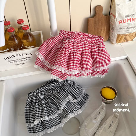 secondmoment/58. fruit check skirt JS-JL