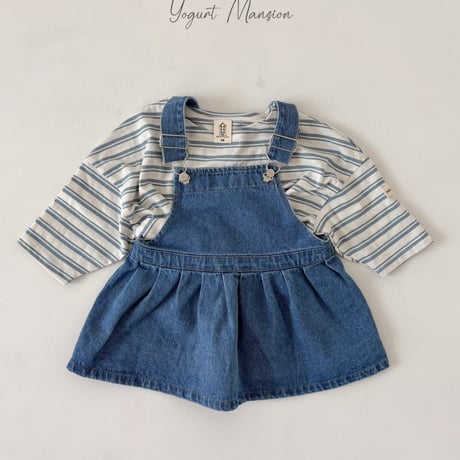yogurtmansion/16. denim one-piece XS-XL