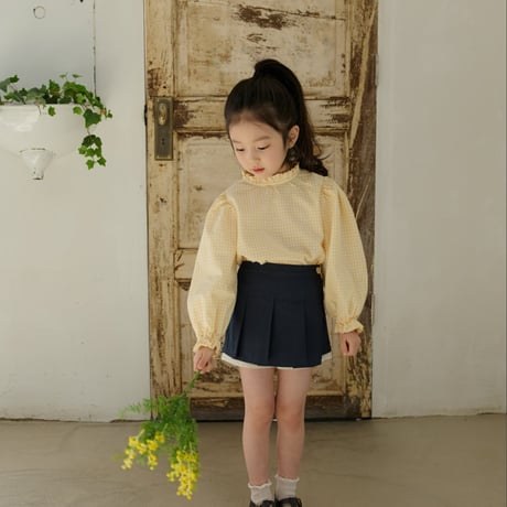 monatelier/22. check fril blouse S-2XL