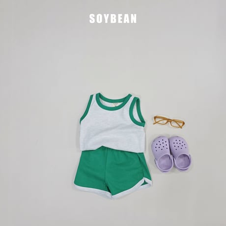 soybean/193. plan ) sleeveless macaron updown set XS-XL