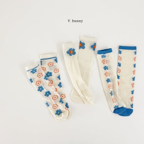 vbunny/26. flower socks set FREE(32CM)