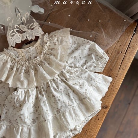 marron/10. nes ( flower ) suit 6M-18M