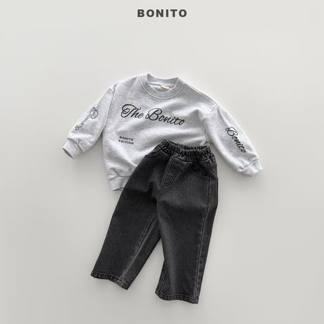 bonito/24. bonny lettering (adult) man-to-man ADULT